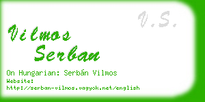vilmos serban business card