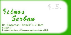 vilmos serban business card